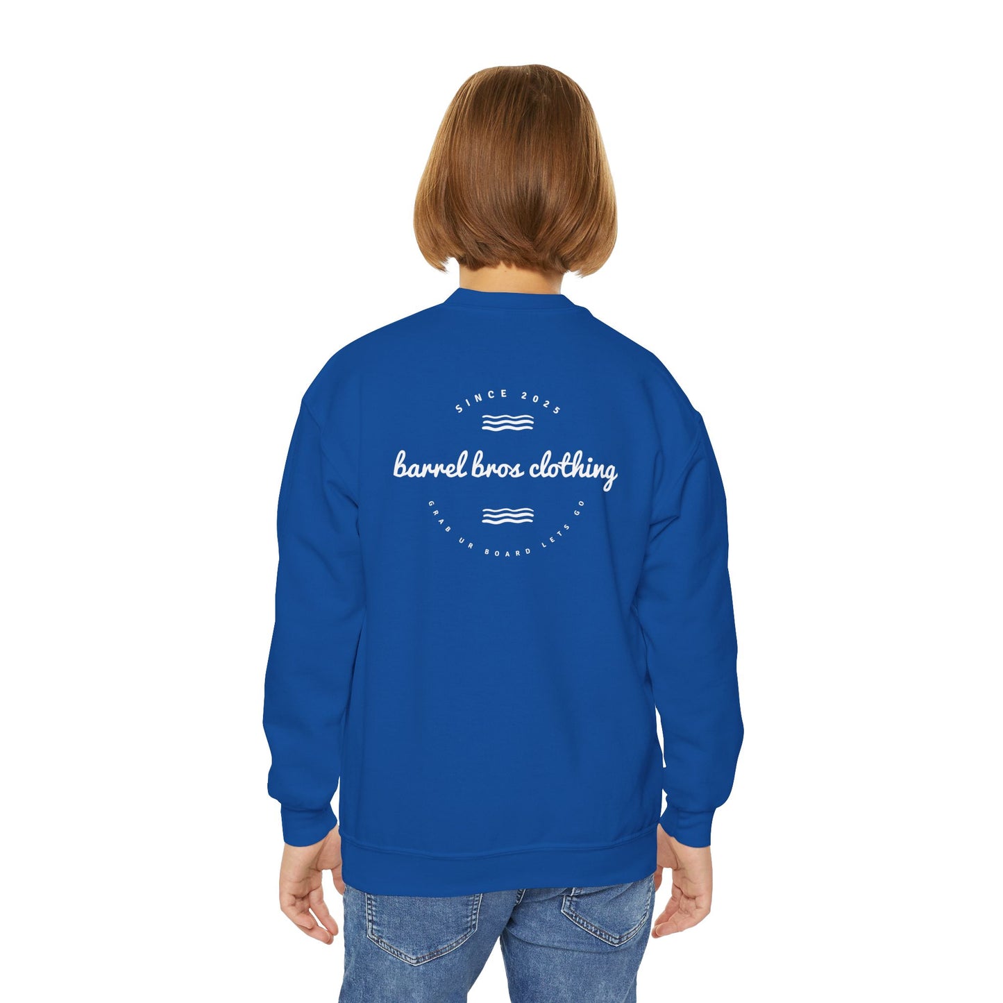 Youth Crewneck Sweatshirt - Barrel Bros Clothing, Casual Comfort for Kids