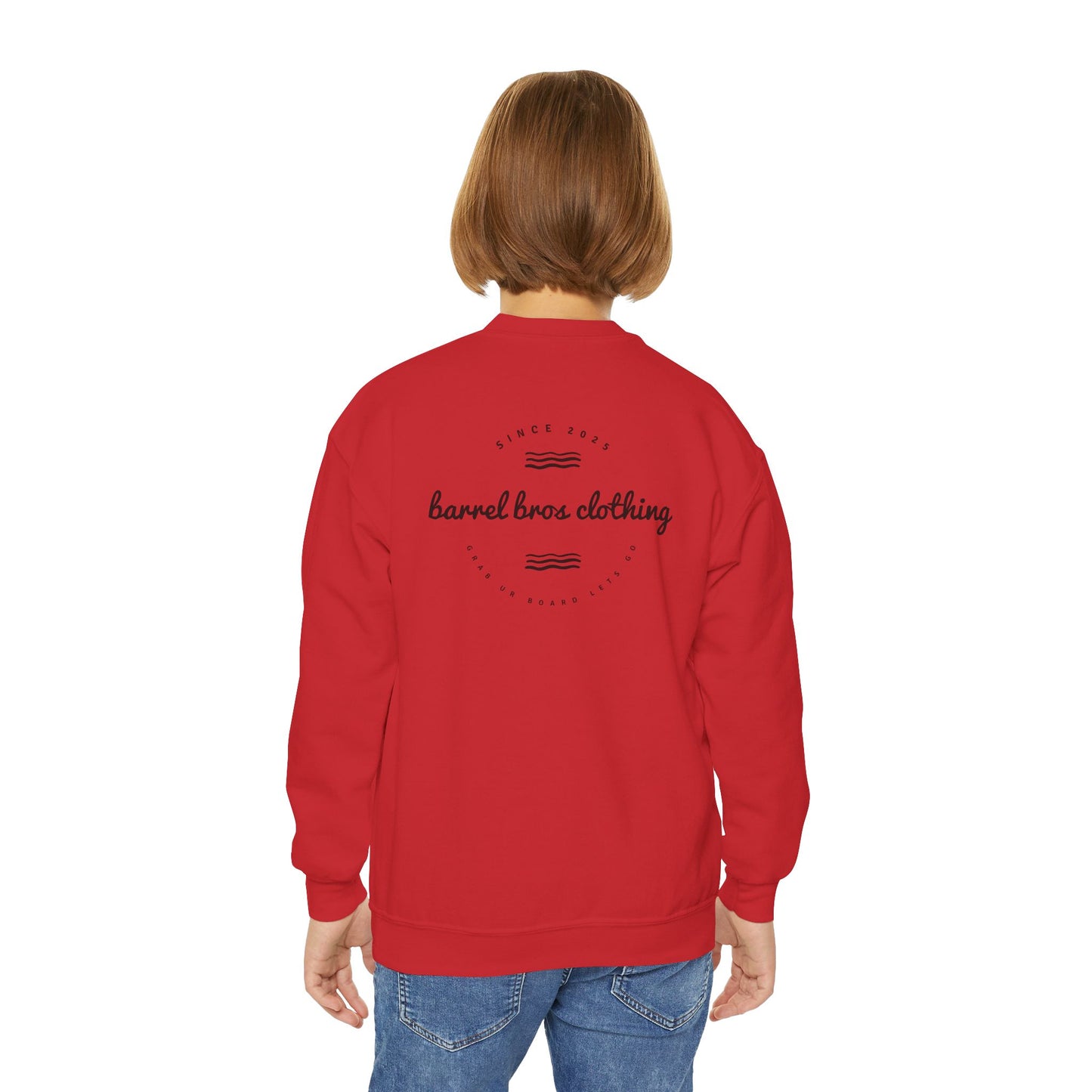 Youth Crewneck Sweatshirt - Barrel Bros Clothing, Casual Comfort for Kids