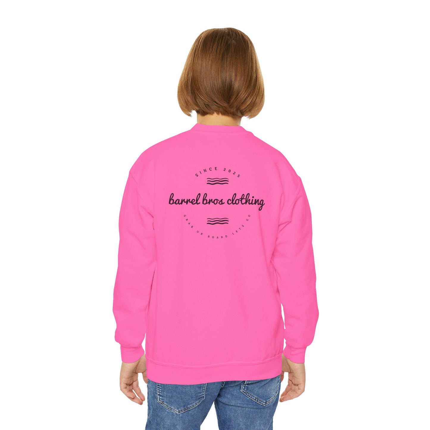 Youth Crewneck Sweatshirt - Barrel Bros Clothing, Casual Comfort for Kids