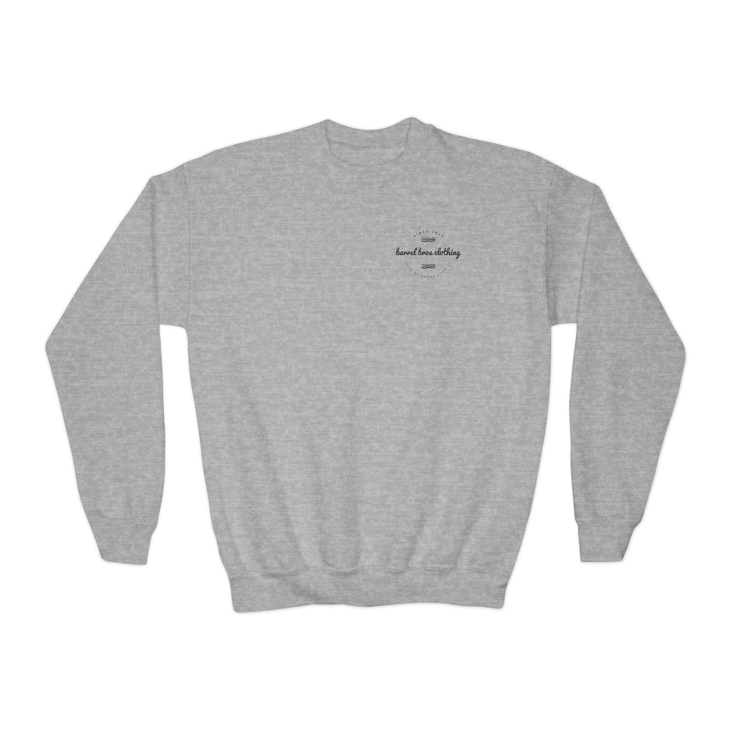 Youth Crewneck Sweatshirt - Barrel Bros Clothing, Casual Comfort for Kids