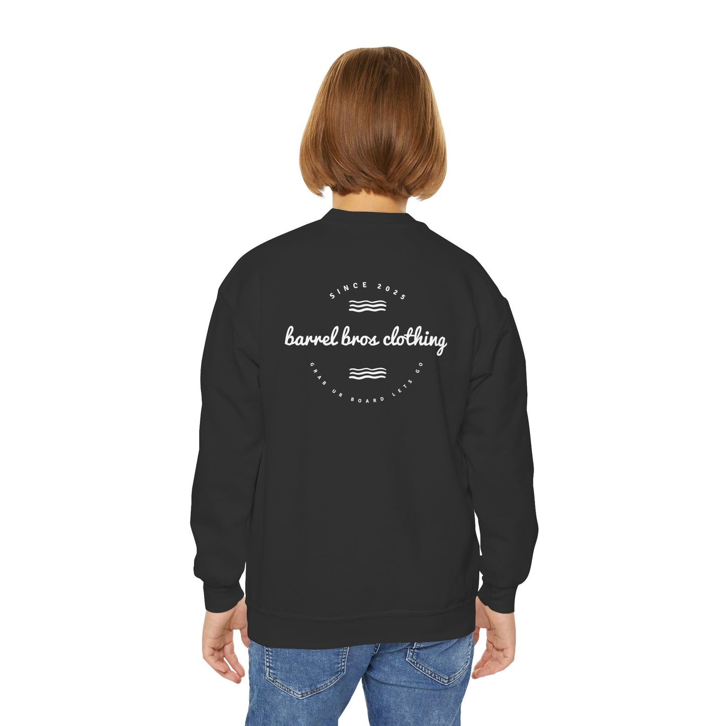 Youth Crewneck Sweatshirt - Barrel Bros Clothing, Casual Comfort for Kids