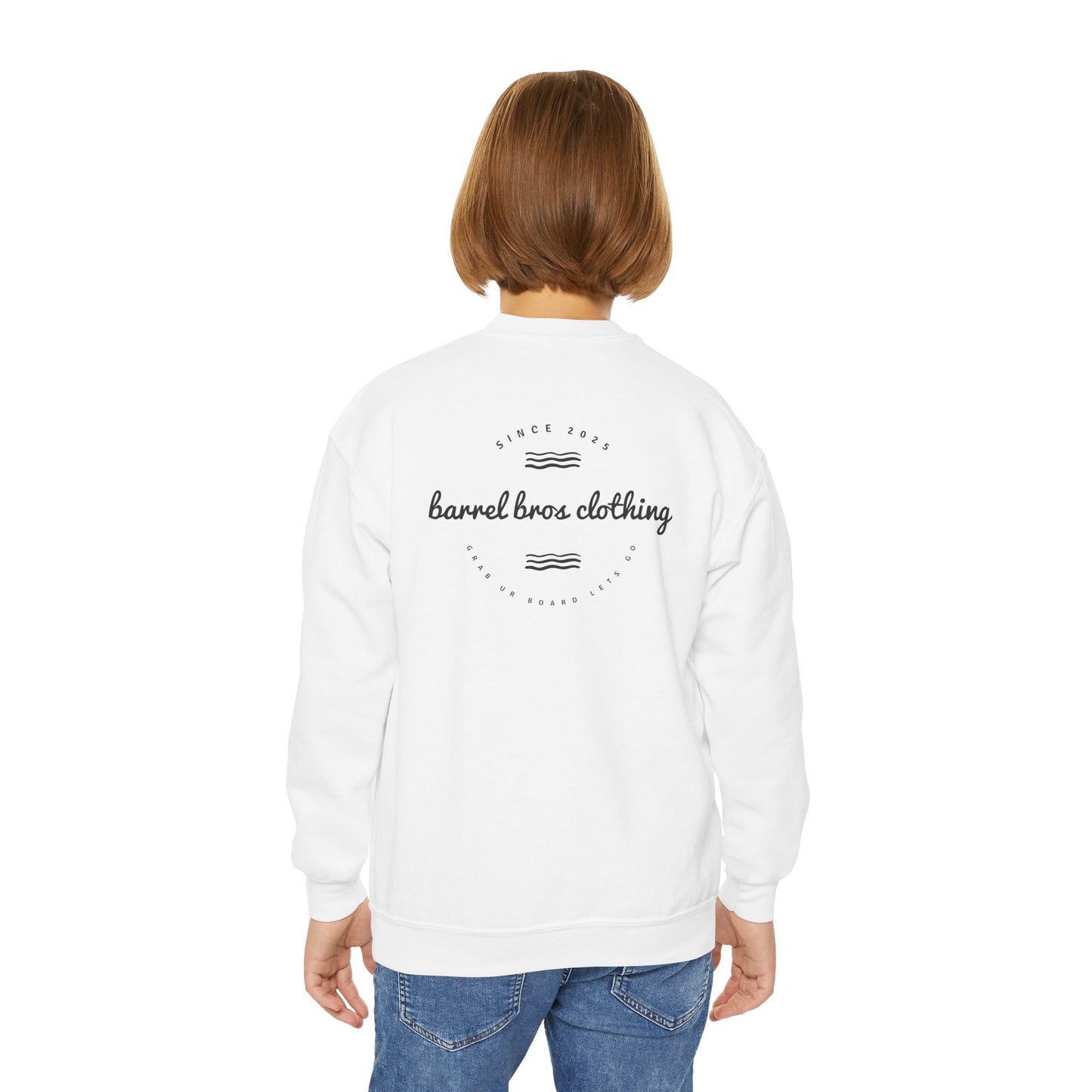 Youth Crewneck Sweatshirt - Barrel Bros Clothing, Casual Comfort for Kids